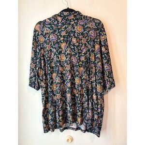 Lauren Ralph Lauren Womens 3X Floral Tunic Top Paisley Boho Stretch Blouse